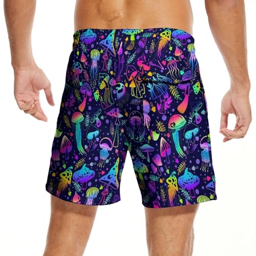 Mens Swim Trunks 2 in 1 Pattern 5 Inch Swimming Beach Shorts Casual Summer Board Shorts with Pockets2