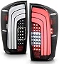 ACANII - For 2016-2023 Toyota Tacoma Black Housing LED Tube Sequential Turn Tail Lights Brake Lamps Assembly Left+Right