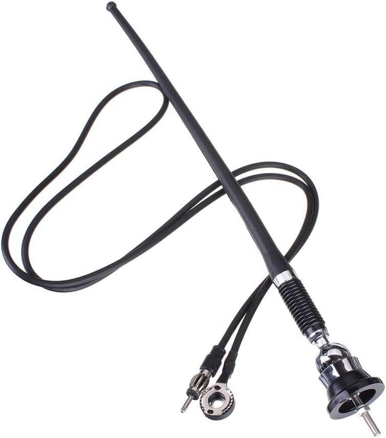 BOOMBOOST 16 Inches Black Swivel Universal Car Antenna Auto
