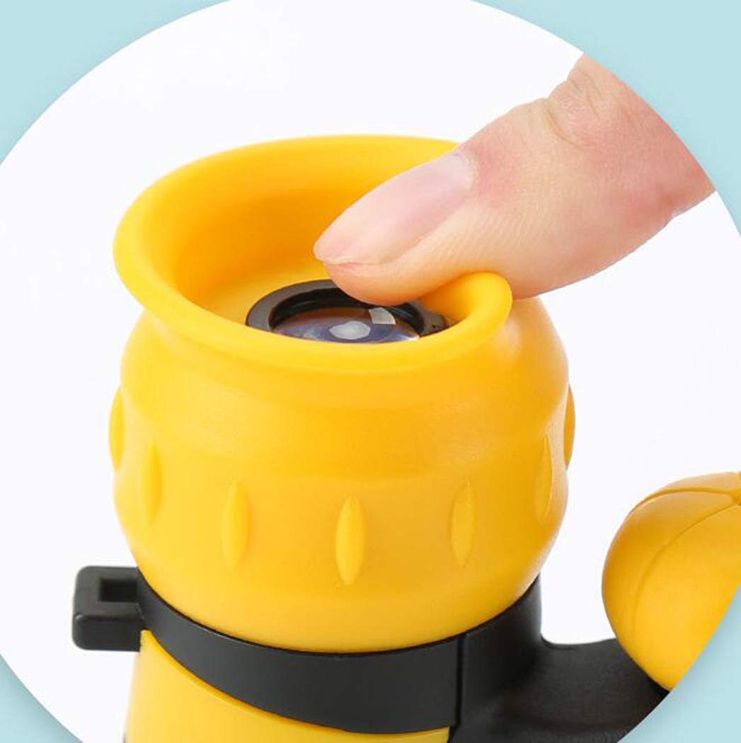 Telescopio monocular, binoculares Infantiles Alta Potencia, Mini telescopio Exterior 8x21 a Color, no Mirar al Sol con telescopio, binoculares Amarillos