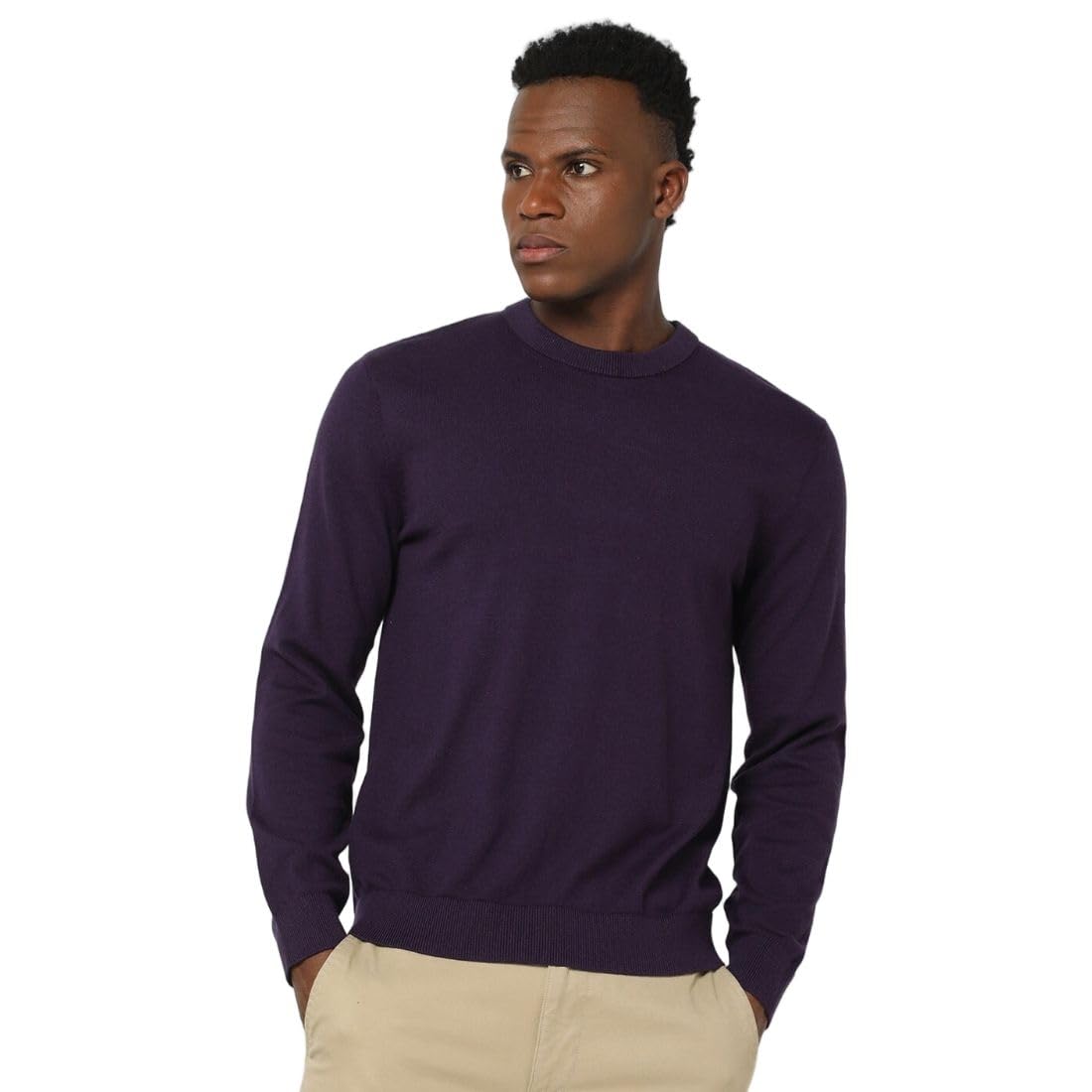 Men's Cotton Casual Pullover Sweater
