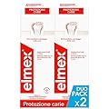 Elmex Collutorio Protezione Carie 2x400 ml I Con Fluoruro Amminico I Doppio scudo protettivo I Rinfresca l´alito I Remineralizza lo Smalto | 0% Alcohol