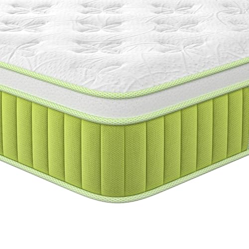 Double Mattress 10 Inch 7 Zone Orthopedic Double Mattresses, Hybrid Memory Foam Mattress 4FT6, Pocket Spring Medium Firm Strengthen Edge Support, with Motion Isolation, with OEKO TEX(135x190x25cm)