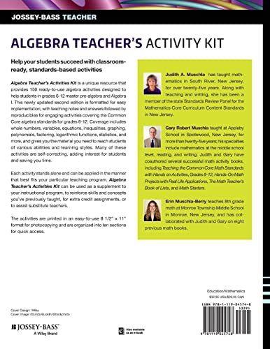 Algebra Teacher's Activities Kit: 150 Activities that Support Algebra in the Common Core Math Standards, Grades 6-12 (J-B Ed: Activities) - Image 2