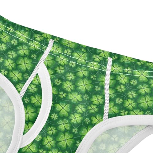 Boys' Exclusive Briefs Toddler Underwear 95% Combed Cotton Boxerbriefs 2T Patrick Green Clover Pattern 264