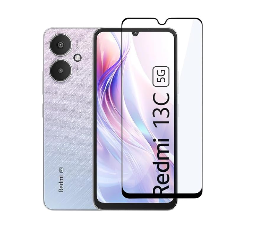 Image of Tempered Glass Screen Protector For Redmi 13C 5G / Redmi 13C Smartphone With Easy Installation Kit