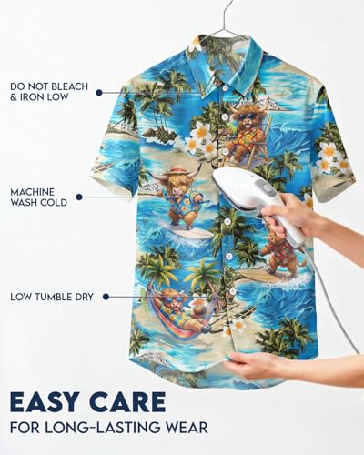 Image of 99TIMORO Fathers Film Button Down Shirt for Men, Funny Hawaiian Short Sleeve Top, Summer Beach Gifts