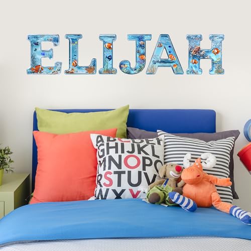 Vinilo decorativo pez tropical con nombre personalizado miniatura 3