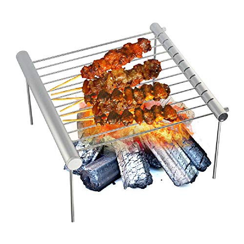 Feixiangge Outdoor Portable Stainless Steel Barbecue Oven Mini Bbq Grill Folding Barbecue Mesh Rack Removable Amazon KL2001