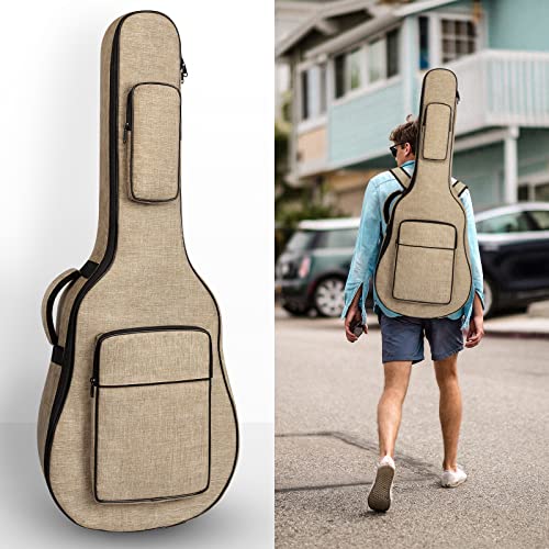 image for LETSROCK 39 40 41 Inch Acoustic Guitar Bag with 0.5 Inch Thick Waterpr