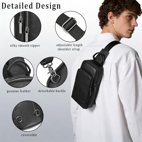 JulBean Genuine Leather Chest Bag