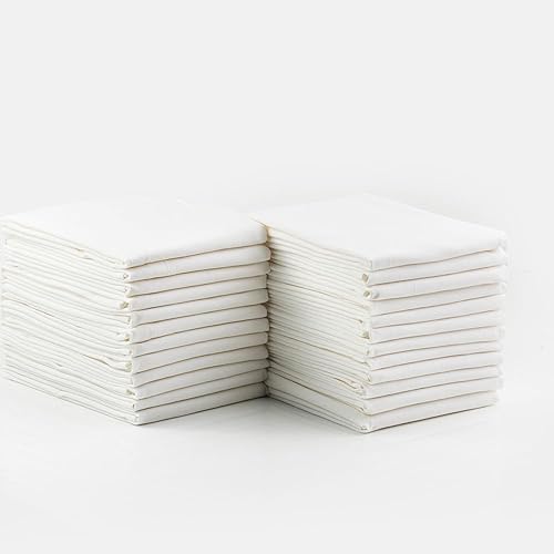 Candy Cottons Harina Sack - Paño de cocina Toalla de cocina en blanco, impresión bordada, manualidades, paños de pañales para bebés, funda de lino