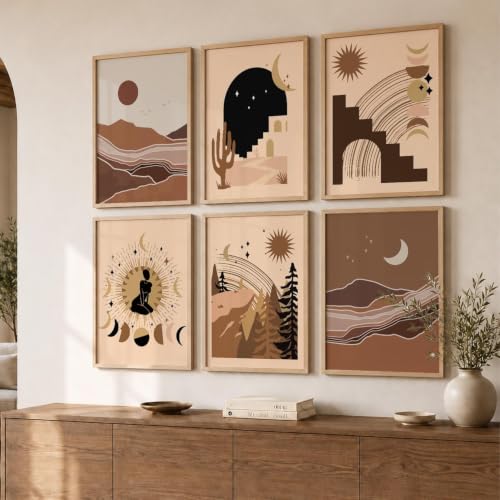 Image of kotart Premium Digital Paintings with Frame for Home Decoration - Painting for Living Room Bedroom Office Room Decor - Painting for Wall Decoration - Pack of 6 (Art 9, 19x25 inch)