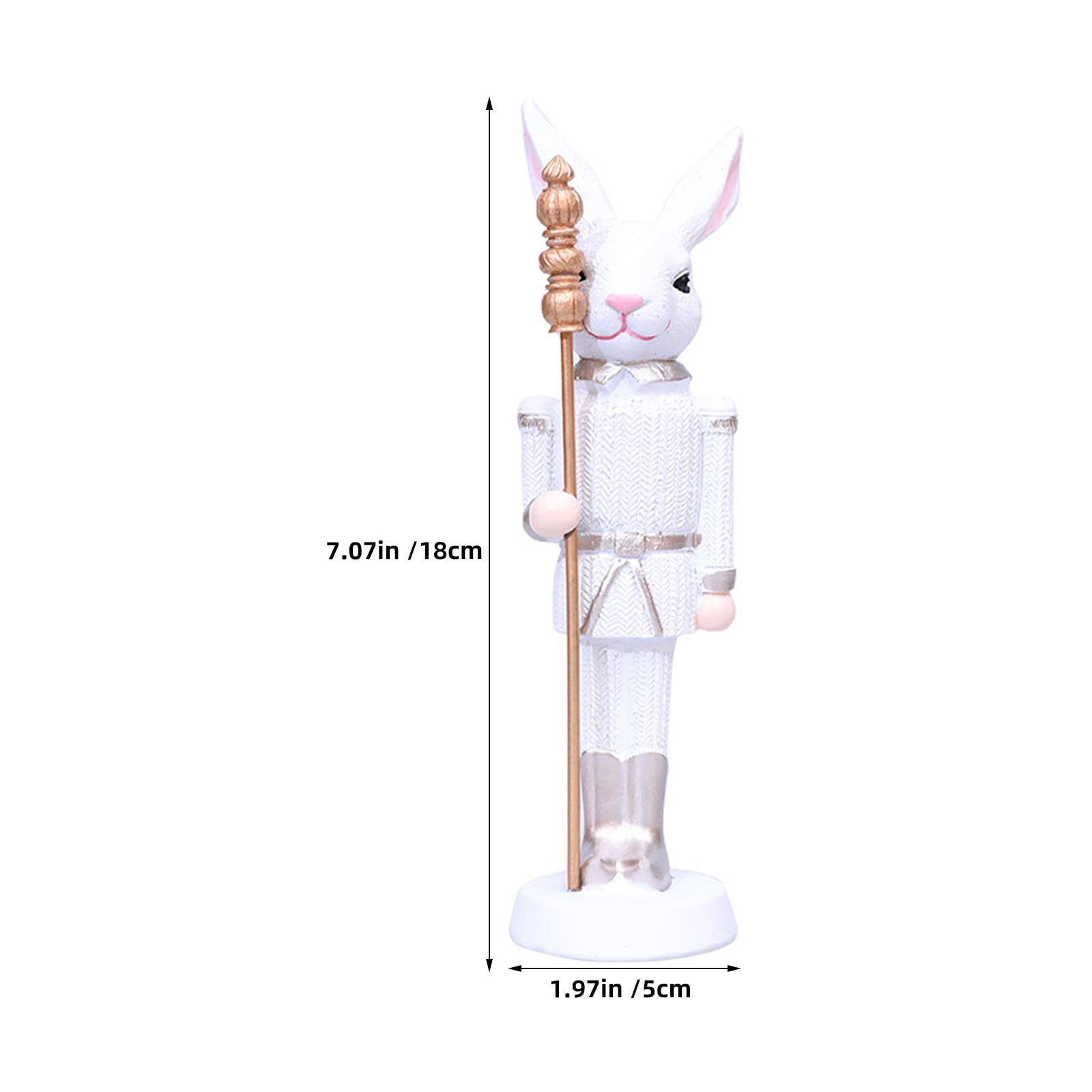 GALPADA 3 Pezzi Statuetta Decorativa di Coniglietto Pasquale in Resina, 7 | Scettro, Stile Carino, per Tavolo Nuziale o Ufficio, Decorazione Primaverile, Facile da Esporre