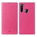 Produktbild WUYOU für Xiaomi Redmi Note 8T Hülle Case Premium PU Leder Handyhülle Brieftasche-Stil Magnetisch Folio Flip Klapphülle Schutzhülle Mit StandfunktionTasche Cover (Note 8T, rot)