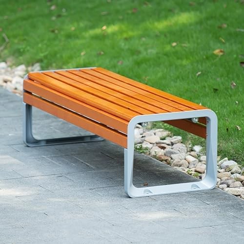 Metal Outdoor Bench - Backless Garden Seating for 2-3 People, Durable Steel Design, Perfect for Patio, Park, Balcony, and Yard Use