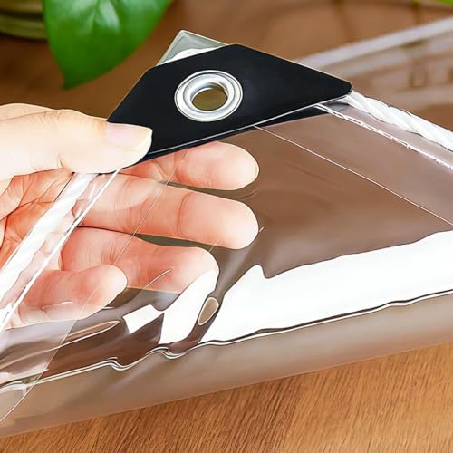 Bâche transparente PVC imperméable avec œillets bâche cristal renforcée 1.5x10m - 4