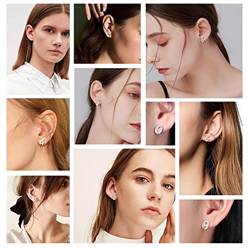 925 Sterling Silver Earrings Women's White zircon numbers 0-9 stud earring Fashion for Young Girls Gift Unique Aesthetic2