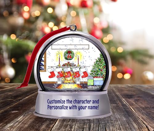 Personalized Friendly Folks Christmas Stocking - 5 Snow Globe Magnet - Great Gift!