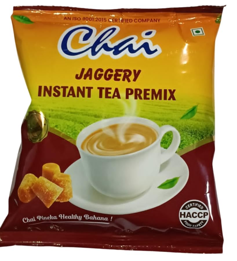 Image of Chai Jaggery Instant Tea Premix Powder | Premium Tea Extracts And Natural Jaggery (Gur) | 160 gm (Pack of 1)