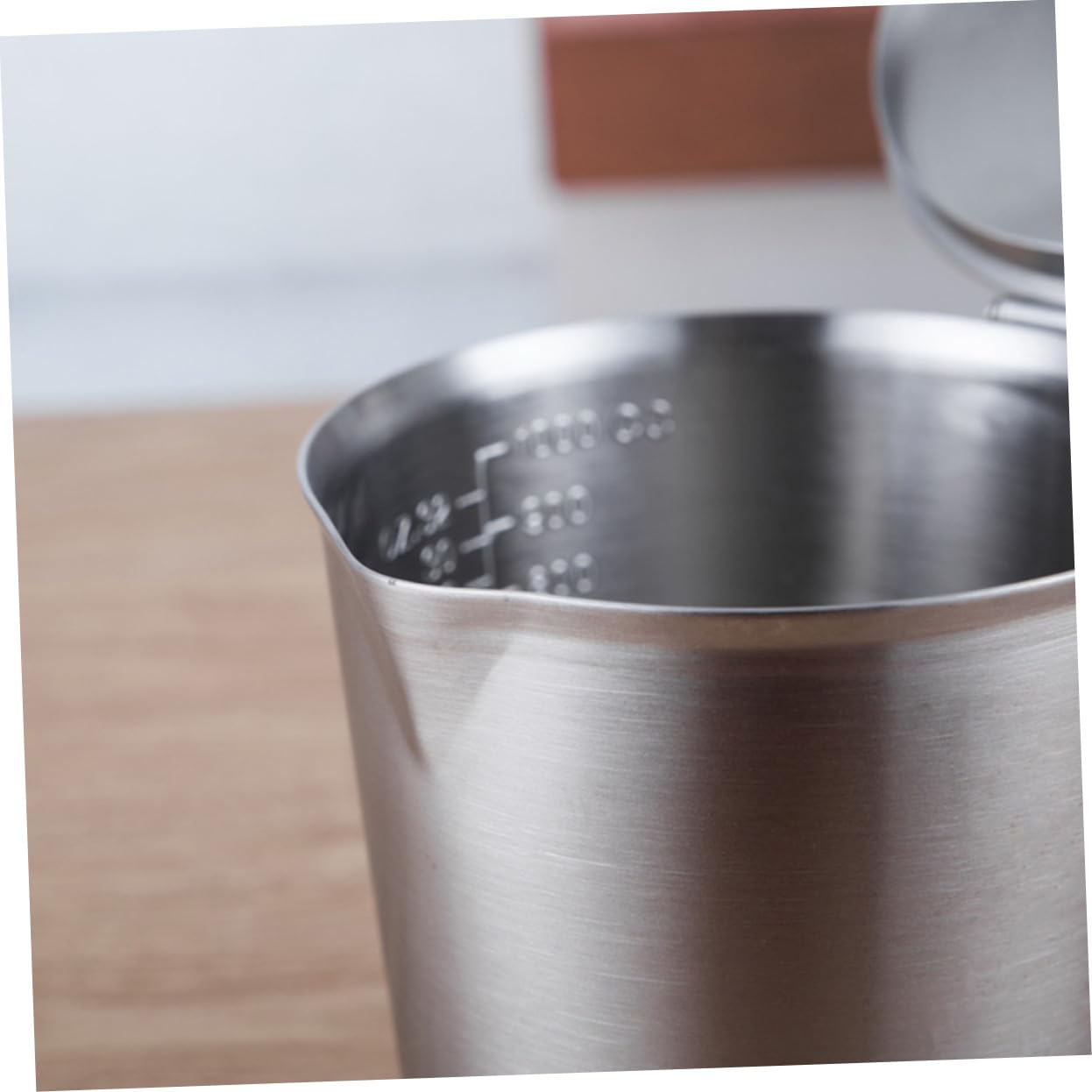GALPADA Tasse à Mesurer Graduée Acier Inoxydable avec Couvercle pour Lait et Pâtisserie