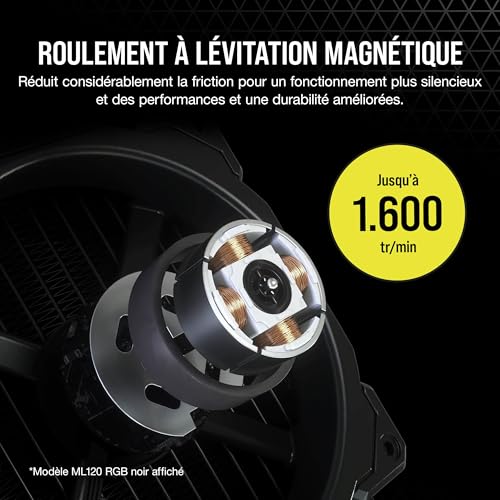 Corsair iCUE ML140 RGB ELITE Boitier PC Ventilateur 14 cm 1 pièce Neuf - vue 7