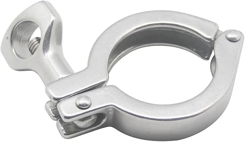 Miniatura 5 de QiiMii Abrazadera triple de acero inoxidable 304 de un solo pin resistente con tuerca de ala para virola TC 1.5 pulgadas con 1 junta de silicona