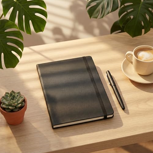 Image of amazon basics Classic Notebook, Ruled - (130 Mm X 210 Mm) - 240 Pages (Black)