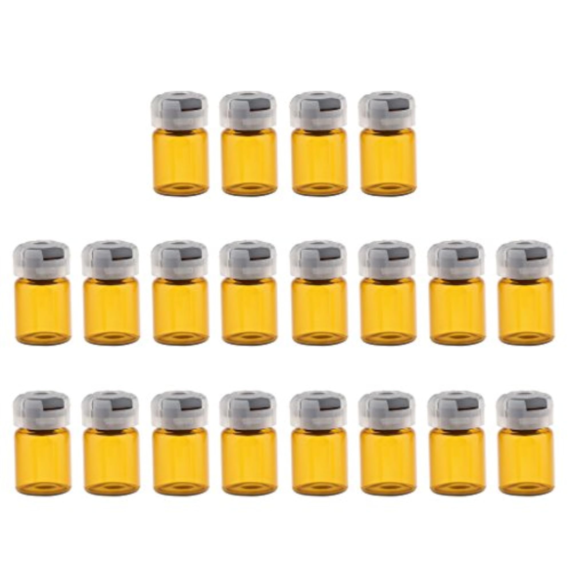 20pcs Empty Sterile Glass Serum Vials, 5ml