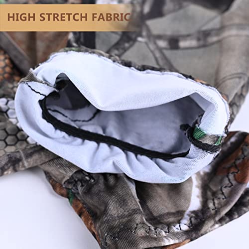Ehemy Camo Hunting Gloves Fingerless Camouflage Lightweight Gloves Anti-Slip Outdoor Hunting Fishing Accessories Gear (L) #TOP4