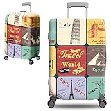 COYUN 1 Pcs Copri Valigia, Copri Valigia Media, Elastic Proteggi Copertura per Valigie, Custodia Protettiva per Bagagli da Viaggio, Coprivaligia Anti-polvere(Multicolore, M)