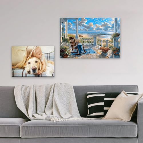 Image of ARPADAMO Landscape Diamond Art Kits for Adults,5D Beach Diamond Painting DIY Animal Diamond Art Diamond Painting Kit for Adult,Round Full Drill Diamonds, Diamond Art Kits for Home Decor-12x16inch