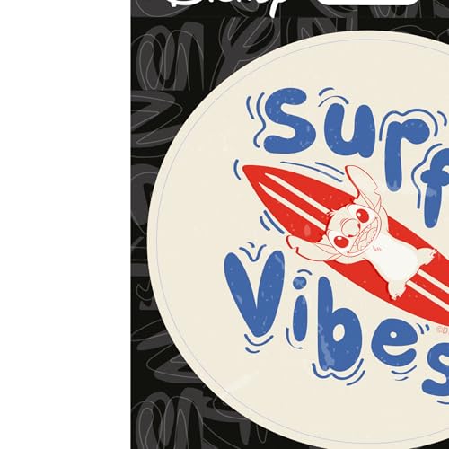 Image of Disney Lilo and Stitch Surf Vibes Adhesive Vinyl Decal - Beach-Style Stitch Sticker for Car or Truck