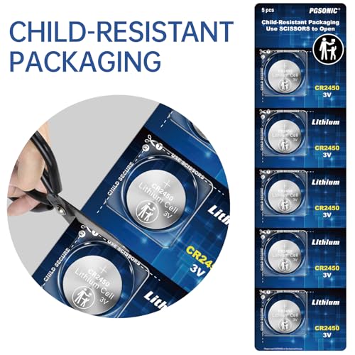 Image of PGSONIC 20 Pack CR2450 3V Lithium Coin Battery