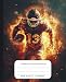 Composition Notebook Wide Ruled Boys | Football Player Fire | Black Orange Red | 110 Pages | Kids | Teens | Lined | Journal | School Supplies | ... 1st Grade | Gift | Cool Design Aesthetic