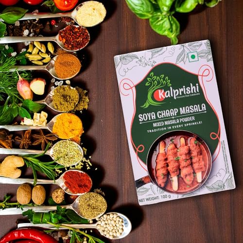 Image of Kalprishi Soya Chaap Masala 100g | Restaurant Style Curry Spice Blend For Soya Sticks