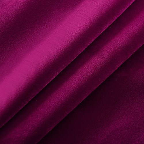 Cherry Home 52-Inch-By-84-Inch Velvet Blackout Grommet Curtain Panel, Fushcia #TOP6