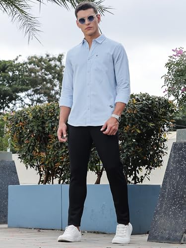 Image of Thomas Scott Men Classic Slim Fit Cotton Casual Full Sleeves Shirt