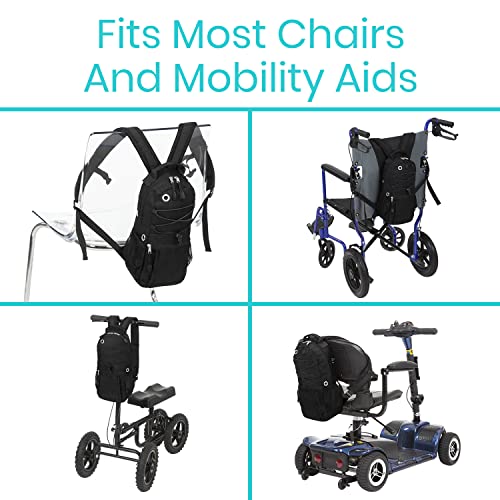 Vive Oxygen Tank Holder Bag - Portable Cylinder Backpack For Wheelchair & Walker - Adjustable Tank Carrying Accessories Bag For Shoulder, Rollator Walker, Scooter, Travel - Fits A, B, C, M2, Ml6, M7 #TOP2