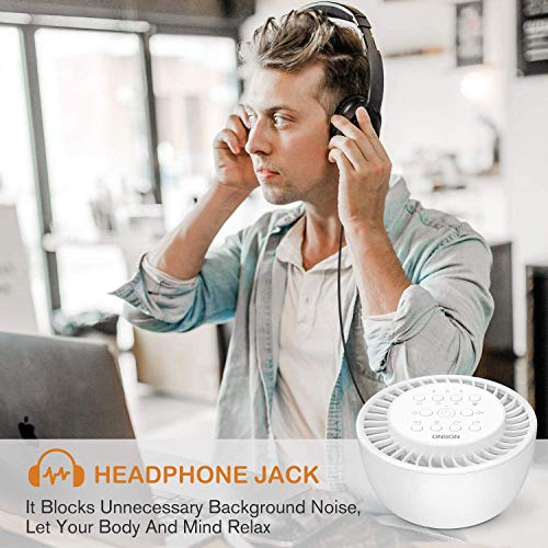 Vanzon by ONSON White Noise Machine-Sound Machine for Sleeping & Relaxation,with Baby Soothing Night Light,36 High Fidelity Nature Sounds,Sleep Sound Therapy for Home,Office,Travel,Kids and Adults