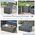 U-MAX 7 PCS Outdoor Patio Furniture Sets w/Two Storage Boxes, Outdoor Conversation Set PE Wicker Sectional Sofa Patio Sofa for Garden, Deck, Grey Rattan& Blue Cushions