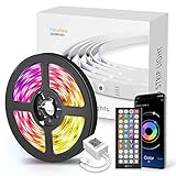【Einfach zu installieren】 Die Box enthält 1 Rollen mit 15 m langen LED-Leuchten, 1 AC/DC-Netzteil, 1 Infrarot-Fernbedienung und 1 Controller-Box. Kein Werkzeug erforderlich, das starke doppelseitige Klebeband von 3M hält die LED-Lichtleisten zuverlässig an Ort und Stelle, Sie müssen nur die Montagefläche sauber und trocken halten.