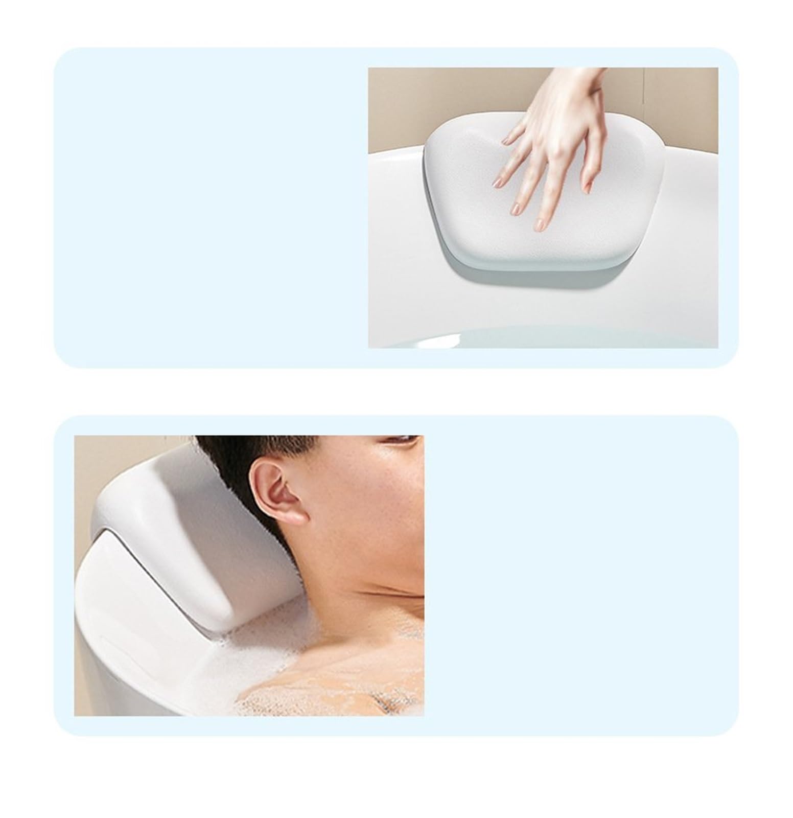 Reposacabezas De Almohada De Bañera Almohada De Bañera Cómoda Resistente Al Calor Y Al Frío(Negro)