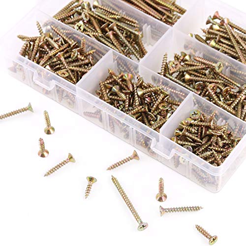 Rustark 280-Pcs [#7 5/8'' To 2-1/2''] Phillips Bugle Head Coarse Thread Drywall Screw Self Tapping Wood Screws Assortment Kit Ideal For Drywall Sheetrock - Zinc Plated Carbon Steel #TOP4