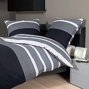 Janine Feinbiber Bettwäsche Davos Silber 135×200 cm + 80×80 cm