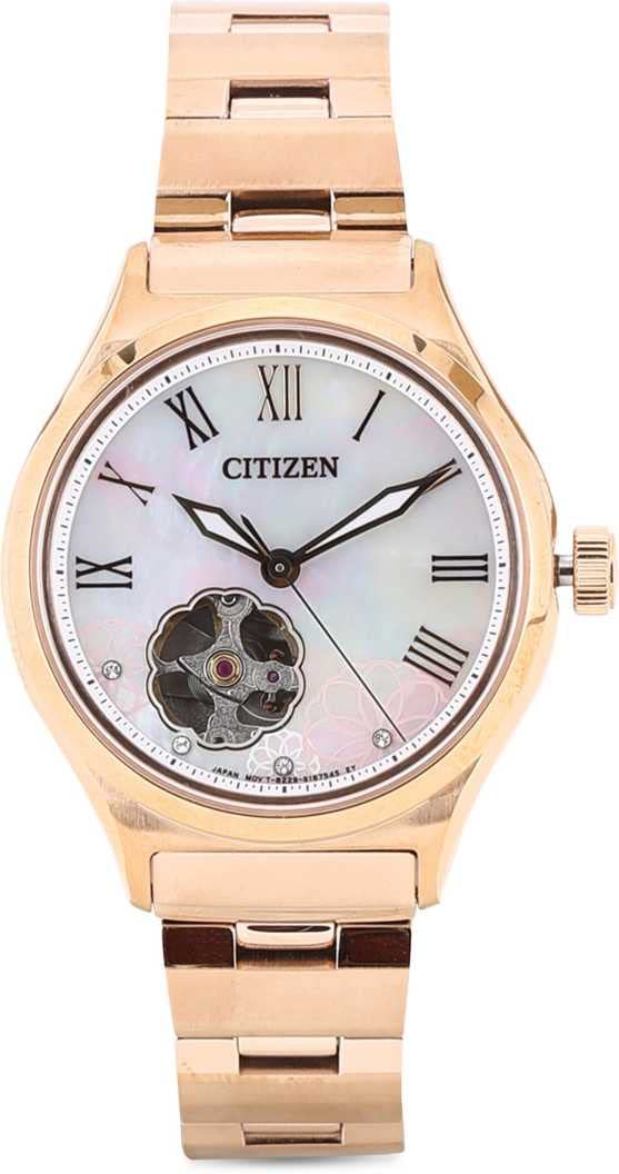 CITIZEN Automatic Analog Womens Gold Stainless Steel Watch - Mother of Pearl Dial - PC1007-81D (B08GKG64PW) Amazon Price History, Amazon Price Tracker