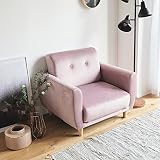 生活雑貨 脚付きソファーベッド ソファベッド 1P ソファ ソファー ベッド コンパクト 脚付き 折りたたみ ベッド ひとりよう 一人暮らし かわいい ベロアピンク【大型】