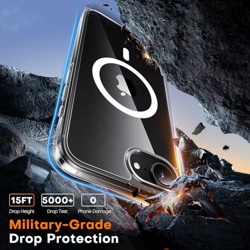 Image of TAURI for iPhone 17e Case /for iPhone 16e Case Compatible with MagSafe Clear