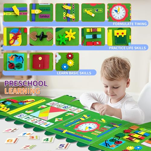 Busy Board Montessori Busy Board, Sensory Wall Activity Board- Toddlers Montessori Toys,Learning & Educational Panel Center for Kids Age 3+,Perfect Gift for Boys & Girls (Birthday, Christmas) - Image 3