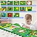 Rivibou Crocodile Foldable Activities Montessori Busy Board Toddler Busy Board Montessoris Toys for 3+ Years Old Wall Panel